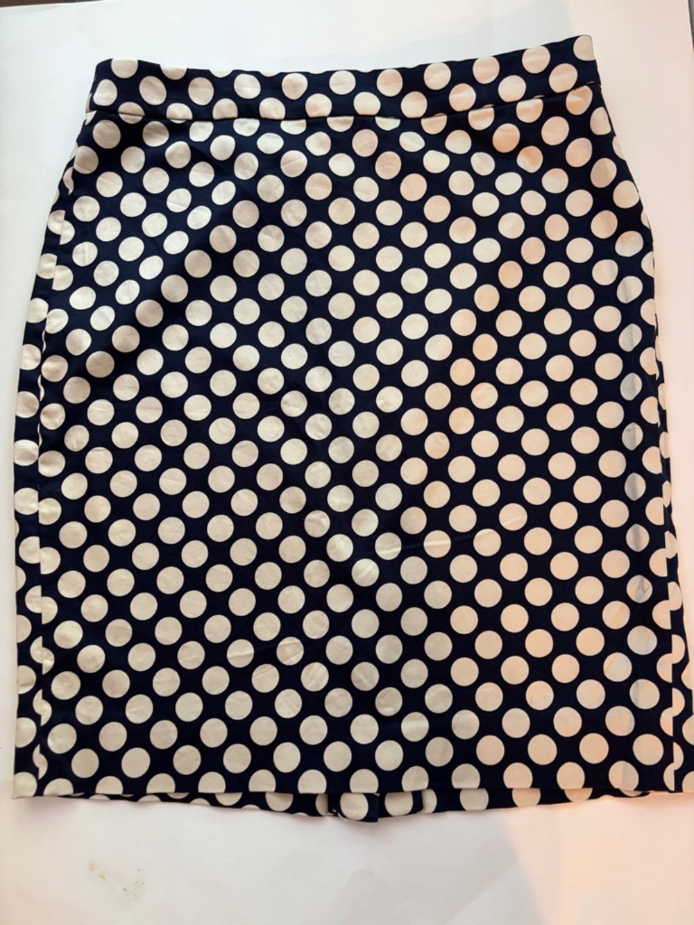 J.Crew Polka Dot Pencil Skirt Lightweight Cotton